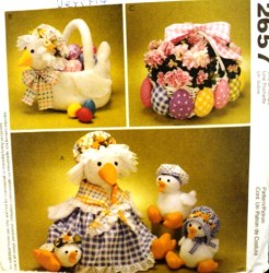 2657 MOM DUCK, DUCKLINGS, BABY DUCK, BASKET, EGGS PATTERN